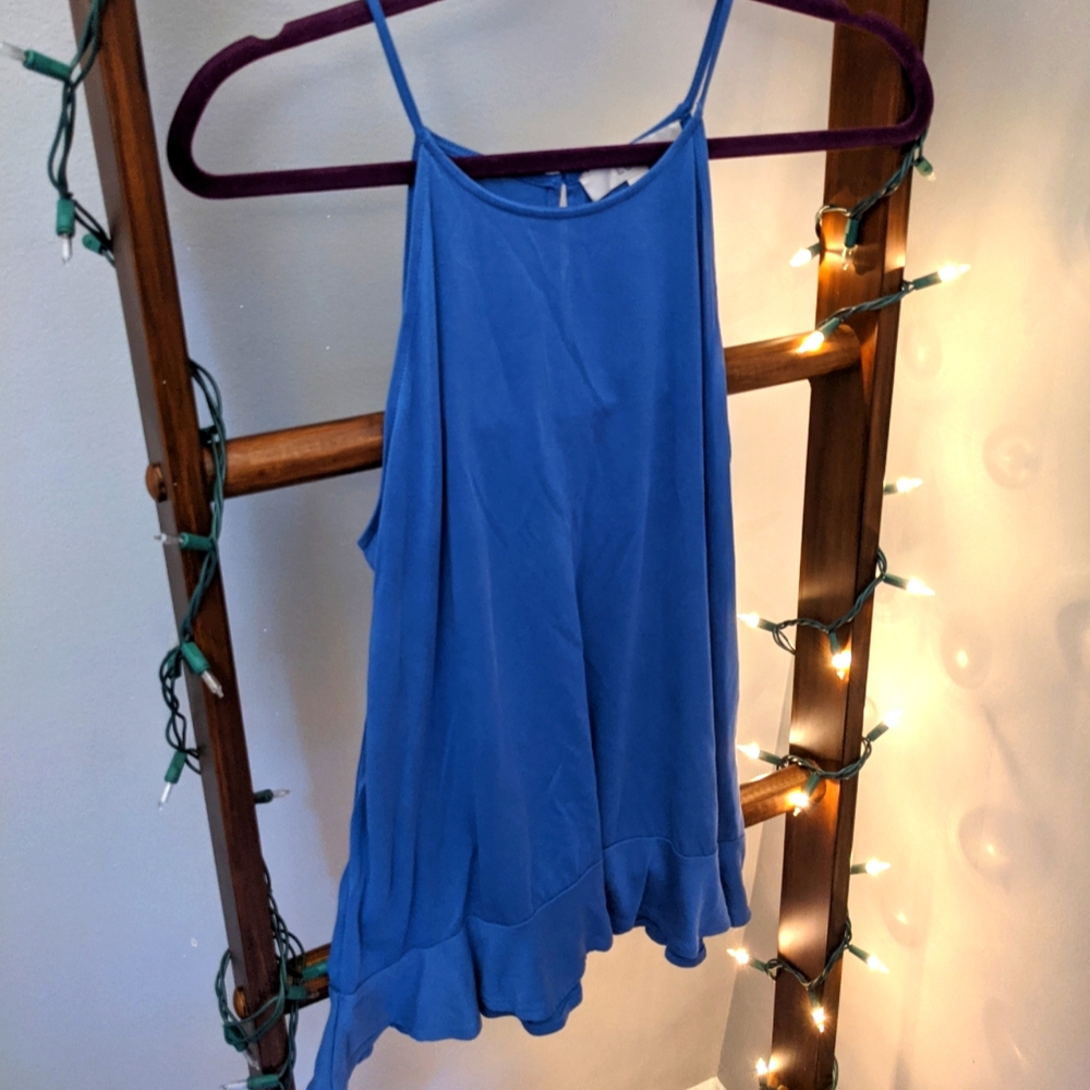 LOFT Pastel Blue Racerback Top (M)